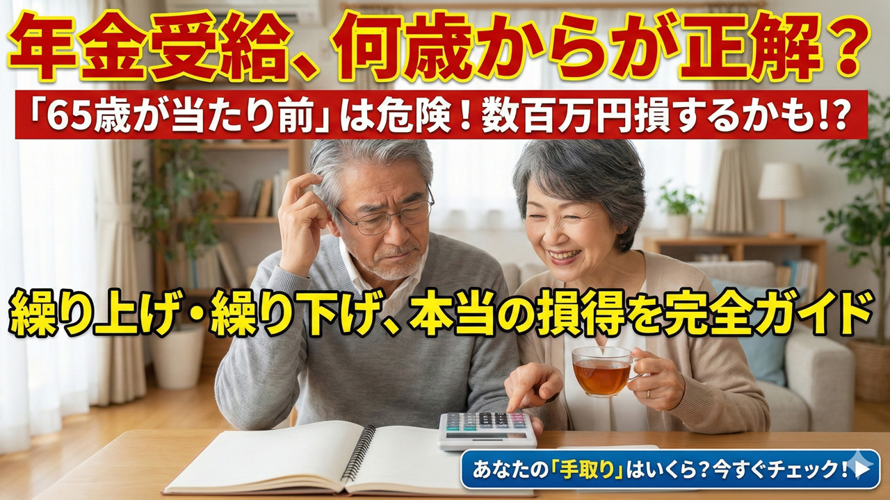 年金受給は何歳からが正解？繰り上げ・繰り下げ